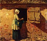 A Peasant Woman By A Barn